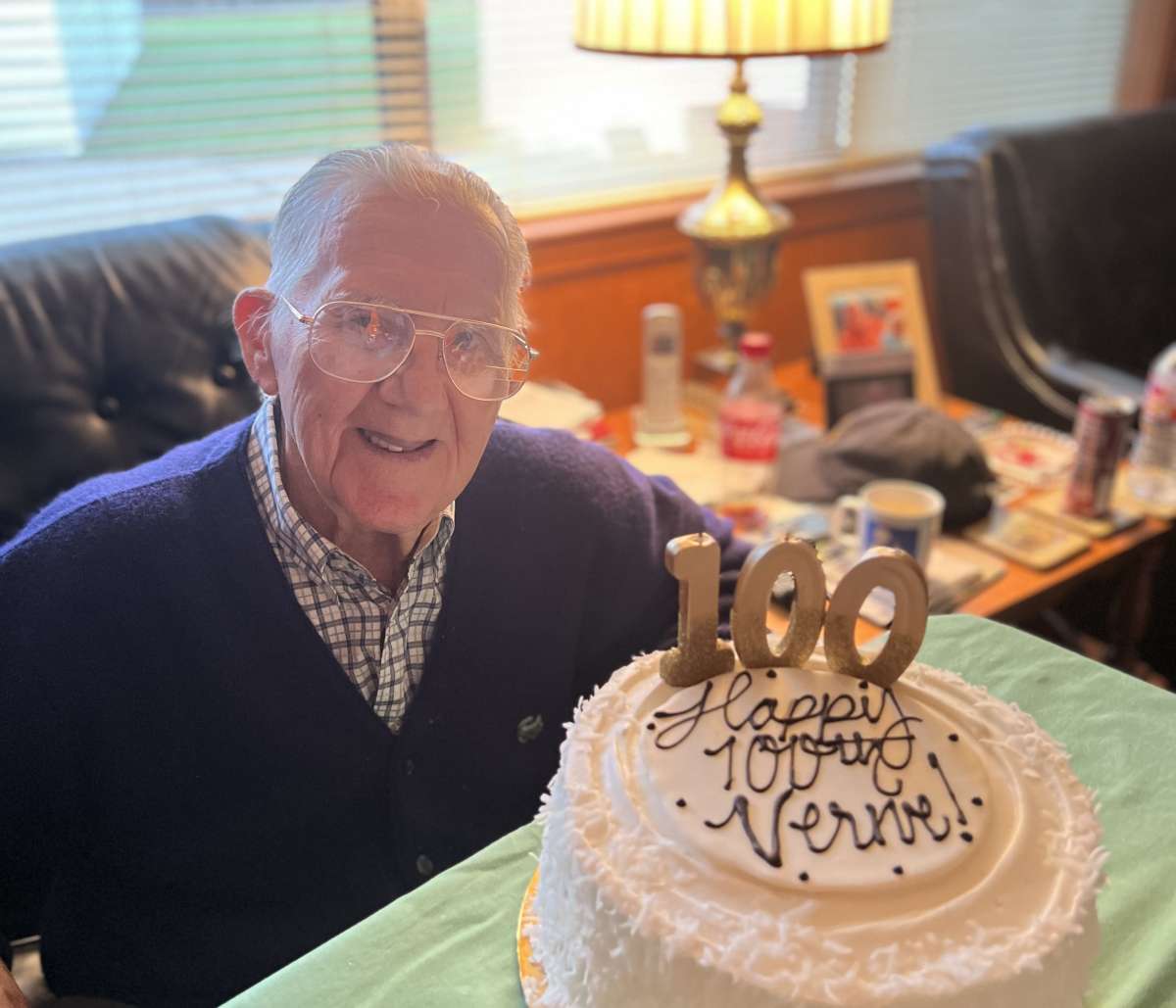 Verne Harms, 100th birthday party