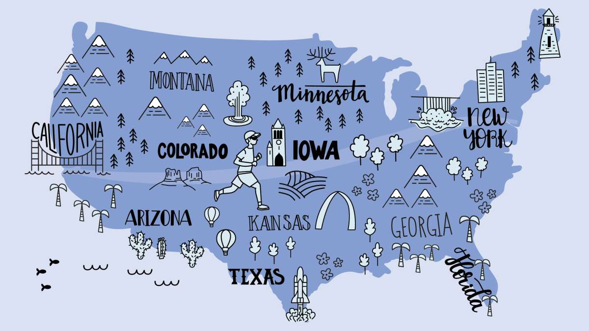 Illustration of United States by Jenny Witte