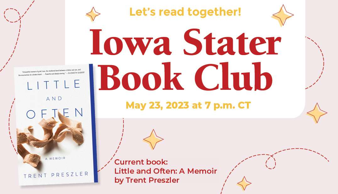 Iowa Stater Book Club graphic
