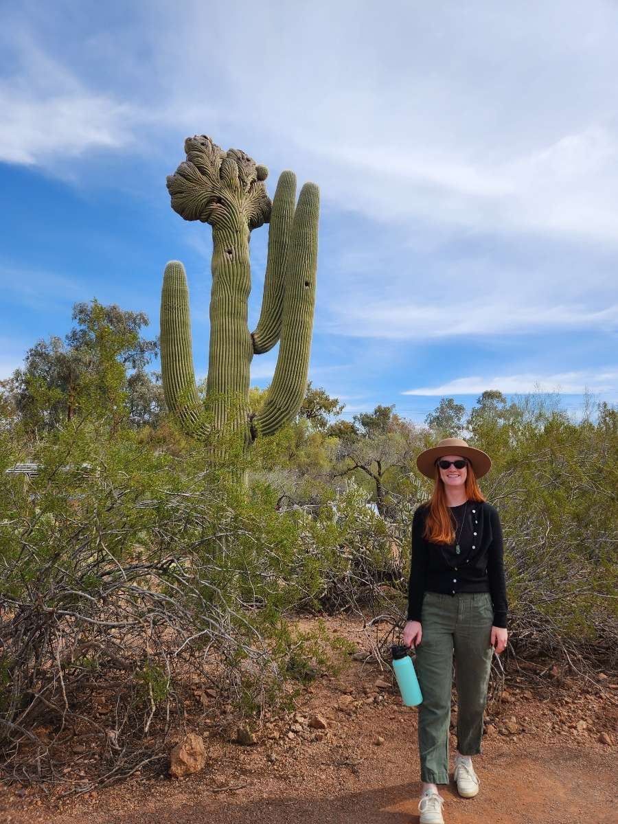 Kirsten with cactus
