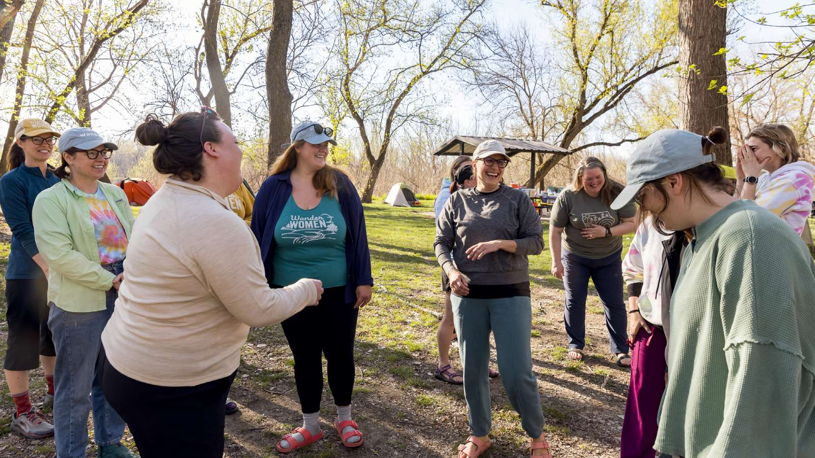 Wander women group camp outing