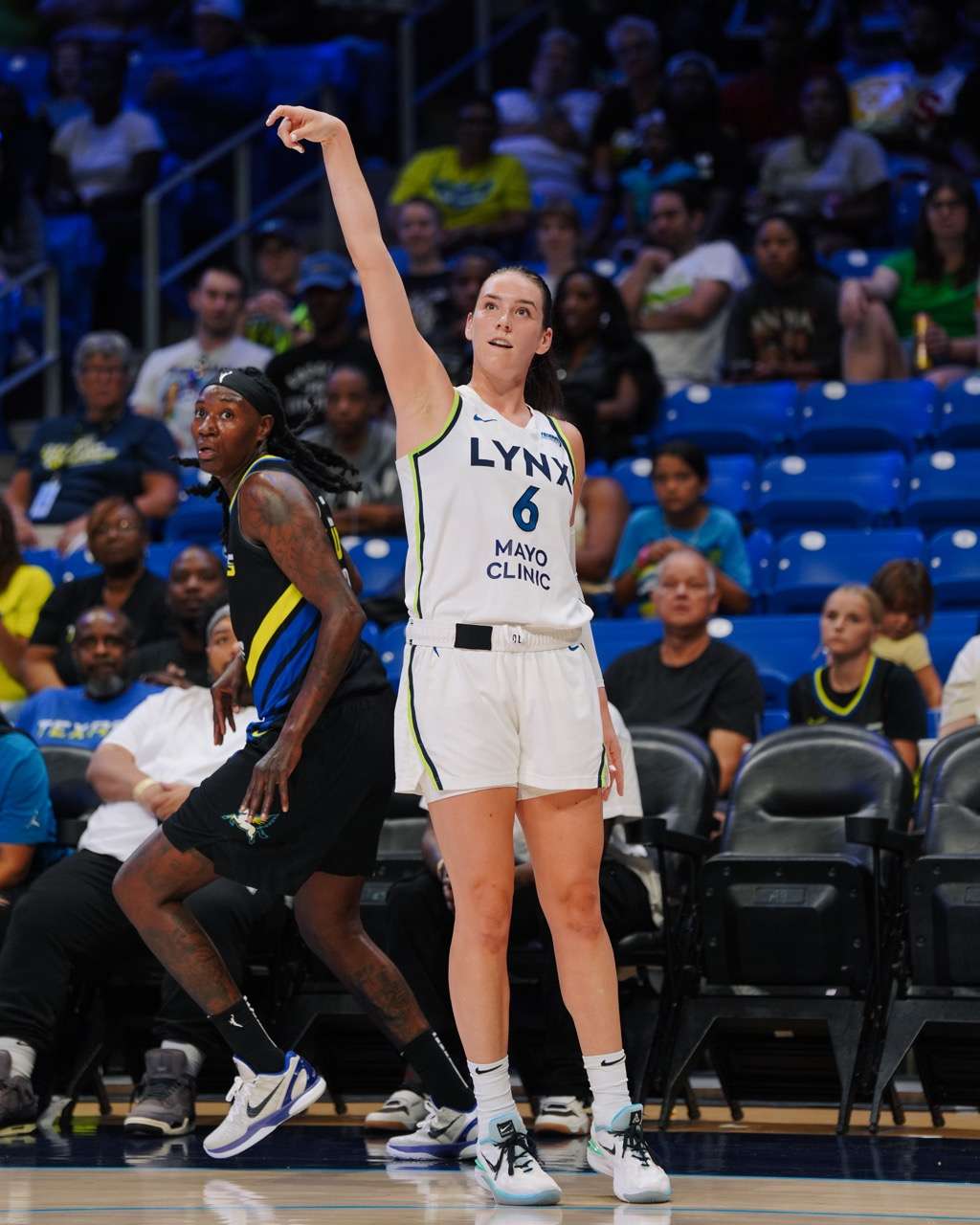 Bridget Carleton. playing for the Minnesota Lynx