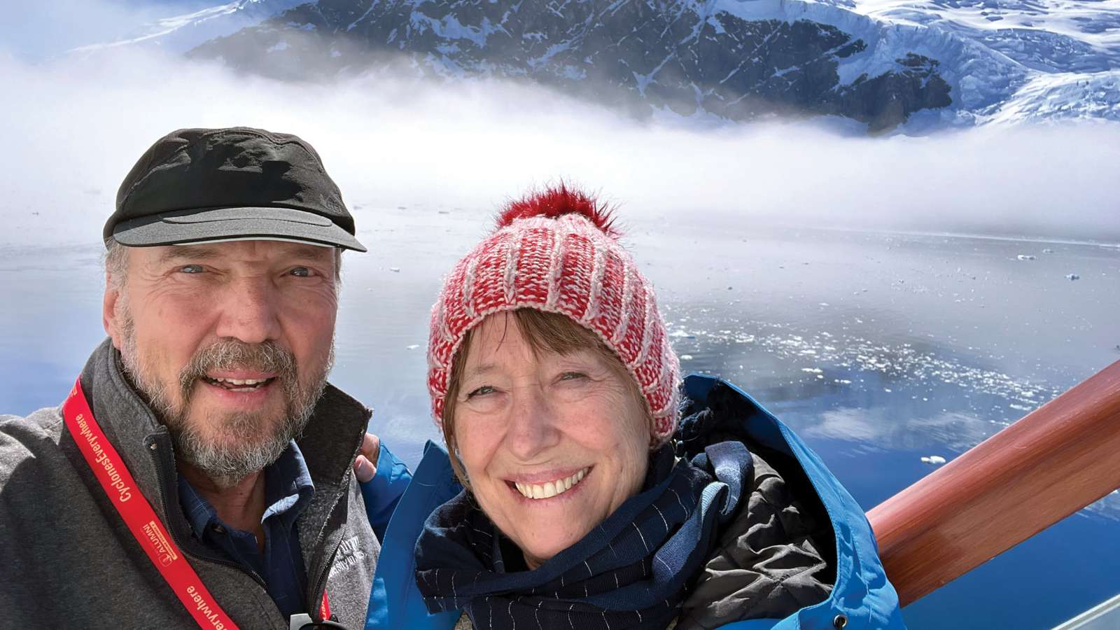 Don and Cheryl Hemann on a Traveling Cyclones Trip