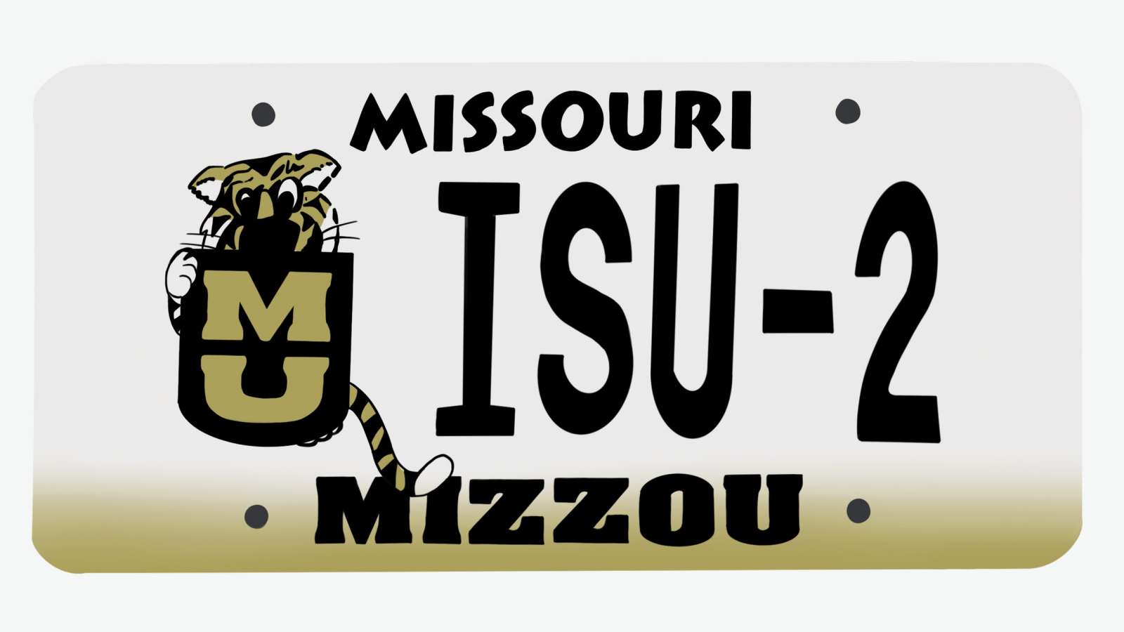 Mizzou ISU plate